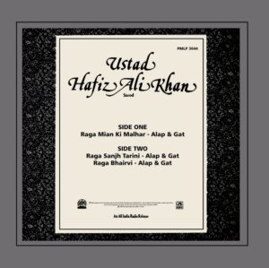 Hafiz Ali Khan - Sarod - PMLP 3044 - (85-90%) - CR - Indian Classical Vocal LP Vinyl