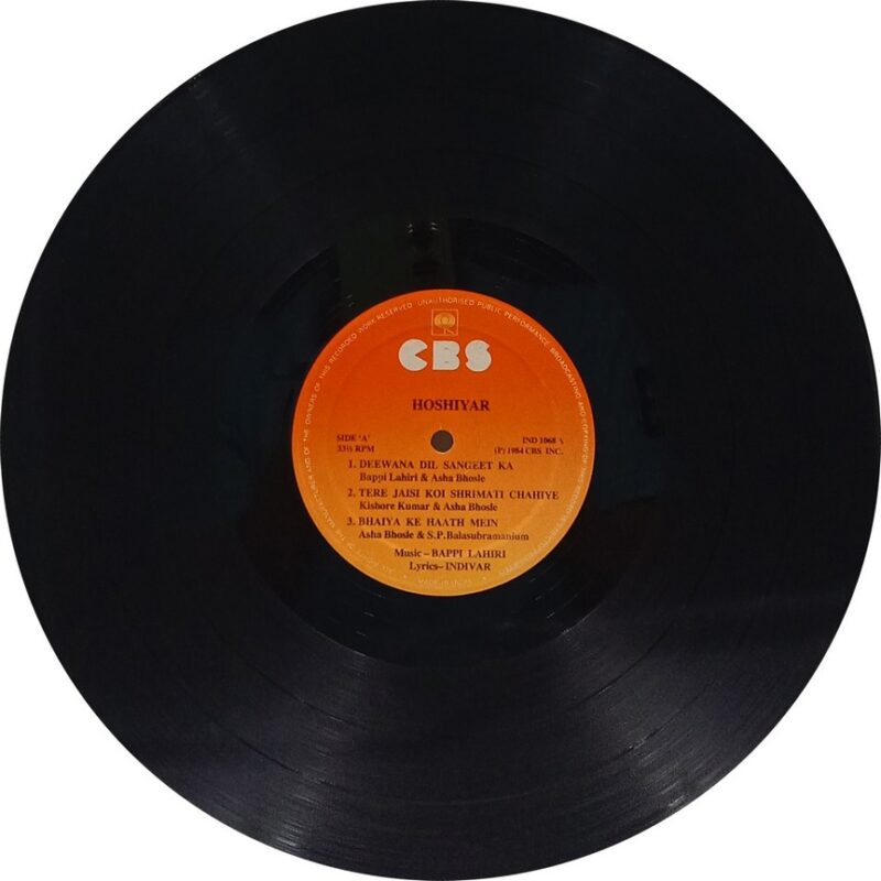 Hoshiyar - IND 1068 - (90-95%) - CR - Bollywood LP Vinyl