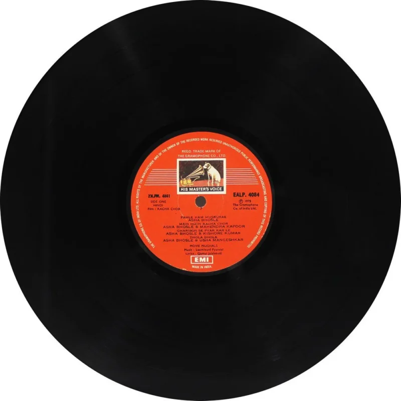 Kacha Chor & Pratiggya - EALP 4084 - (75-80%) - HMV Colour Label - CR - Bollywood LP Vinyl