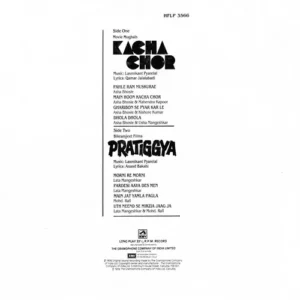 Kacha Chor & Pratiggya - HFLP 3566 - (85-90%) - CR - Bollywood LP Vinyl