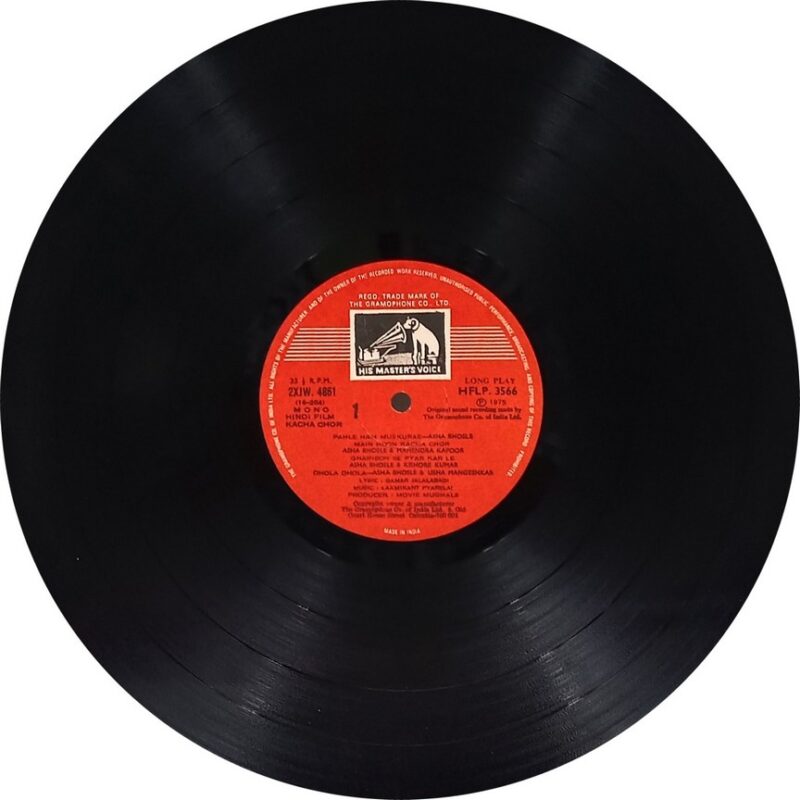 Kacha Chor & Pratiggya - HFLP 3566 - (90-95%) - Cover Good Condition - Bollywood LP Vinyl