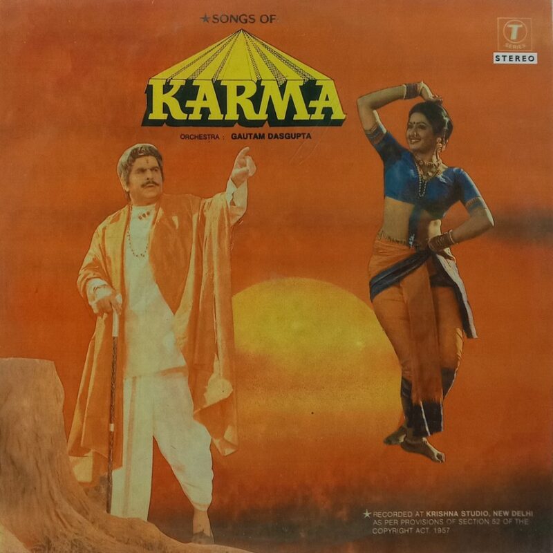 Karma - SNLP 5021 - (80-85%) - CR - Bollywood LP Vinyl