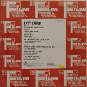 Latt Saheb - 3AEX 5162 - (90-95%) - Bollywood LP Vinyl