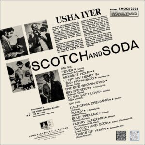 Usha Iyer - Scotch & Soda - SMOCE 2006 - (80-85%) - CR - Odeon First Pressing - English LP Vinyl