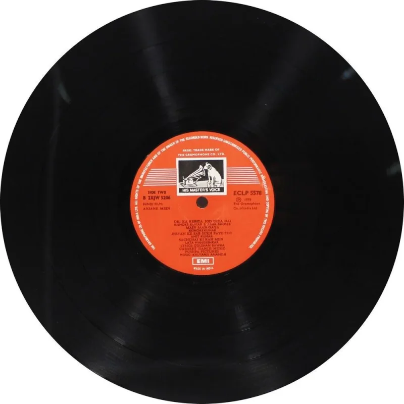 Anjane Mein - ECLP 5578 - (75-80%) - CR- Bollywood Rare LP Vinyl Record