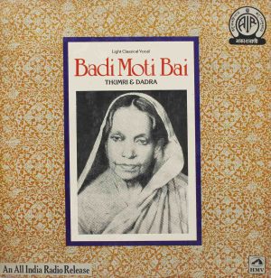Badi Moti Bai - PMLP 3064 - (90-95%) - Indian Classical Vocal LP Vinyl Record