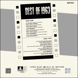 Best Of 1963 - 3AEX 5032 - (90-95%) - Cover Reprinted - Film Hits LP Vinyl