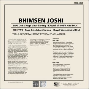 Bhimsen Joshi - Enchanting Melodies - EASD 1515 - (85-90%) - CR - Indian Classical Vocal LP Vinyl