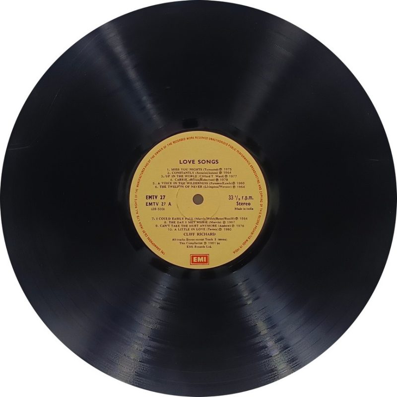 Cliff Richard-Love Songs - EMTV 27 - (85-90%) - CR - English Songs LP Vinyl