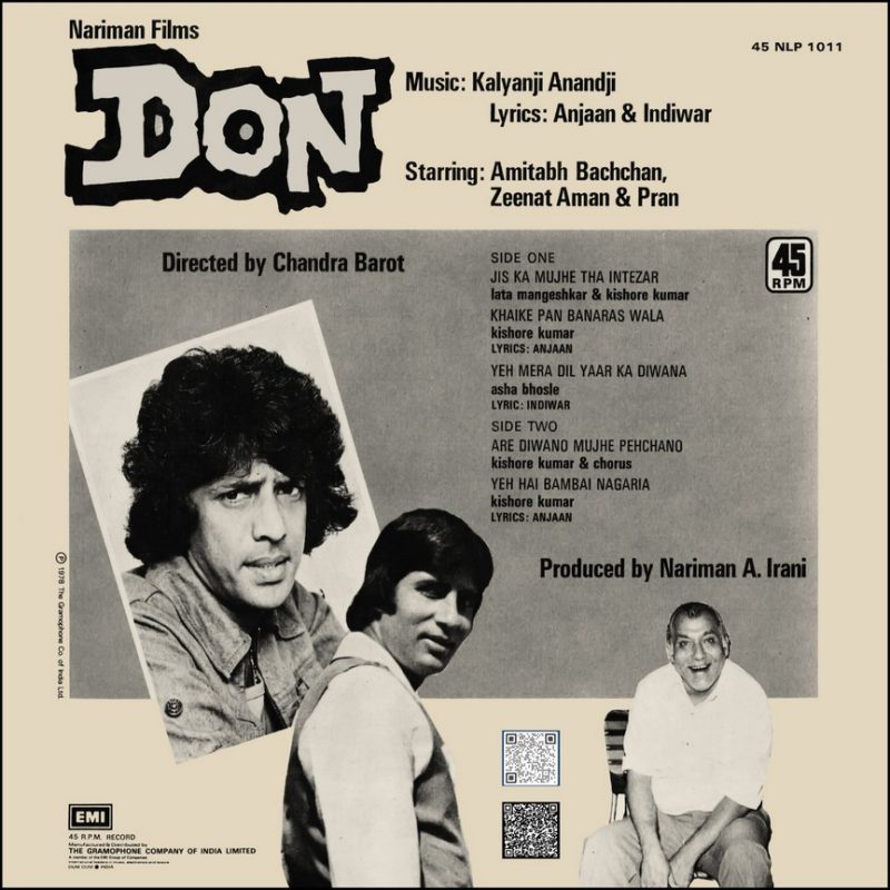Don - 45NLP 1011 - Cover Reprinted - Bollywood LP Vinyl