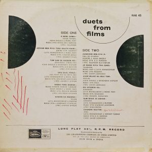 Duets From Films - ELRZ 45 - (85-90%) - Film Hits LP Vinyl