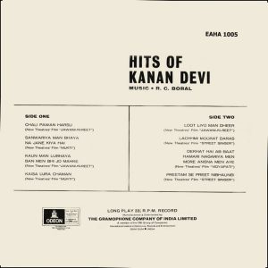 Kanan Devi Hits Of -  EAHA 1005 - (90-95%) - CR - Film Hits LP Vinyl