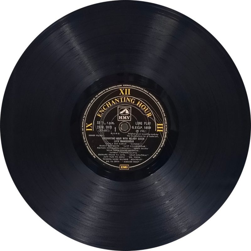 Lata Mangeshkar - Enchanting Hour With Melody Queen Lata Mangeshkar - G/ECLP 5850 - (80-85%) - CR - Film Hits LP Vinyl