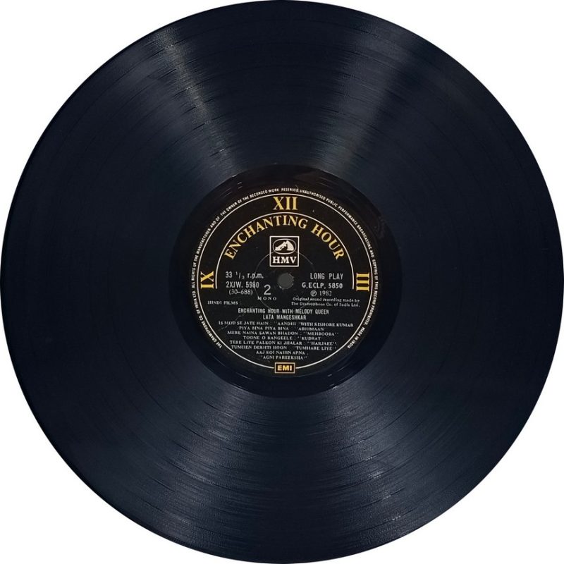 Lata Mangeshkar - Enchanting Hour With Melody Queen Lata Mangeshkar - G/ECLP 5850 - (80-85%) - CR - Film Hits LP Vinyl