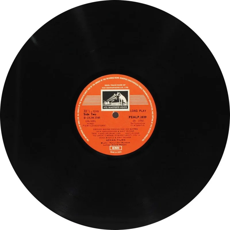 Love Story - PEALP 2039 - CR - Bollywood LP Vinyl