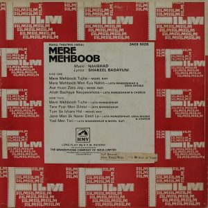 Mere Mehboob - 3AEX 5028 - (85-90%) - Bollywood LP Vinyl