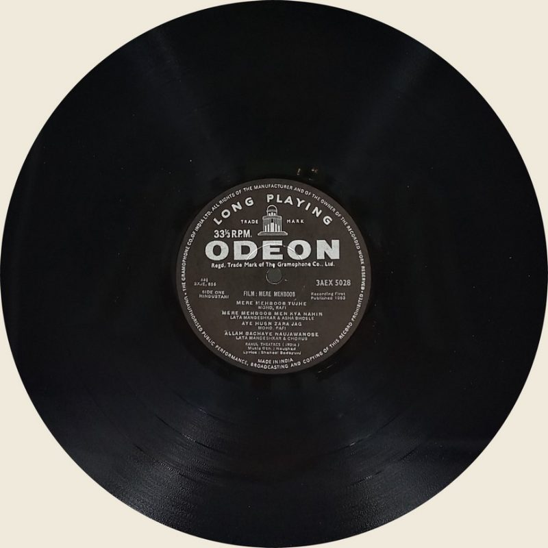 Mere Mehboob - 3AEX 5028 - (85-90%) - Bollywood LP Vinyl