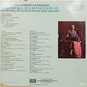 Mukesh & Lata Mangeshkar - A Tribute To - ECSD 5532-33 - (85-90%) - 2LP Set - Film Hits LP Vinyl