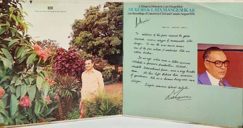Mukesh & Lata Mangeshkar - A Tribute To - ECSD 5532-33 - (85-90%) - 2LP Set - Film Hits LP Vinyl