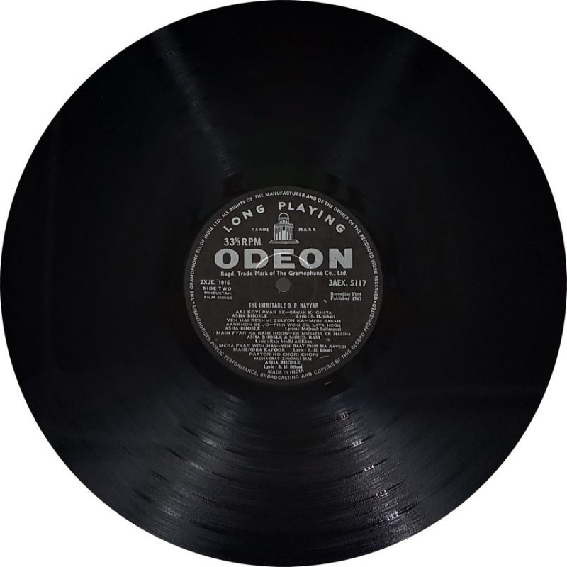 O. P. Nayyar - The Inimitable - 3AEX 5117 - Film Hits LP Vinyl