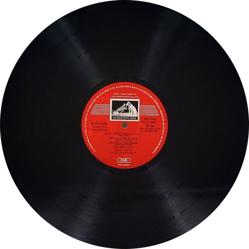 Oh Bewafaa - ECLP 5679 - (80-85%) - CR - Bollywood LP Vinyl