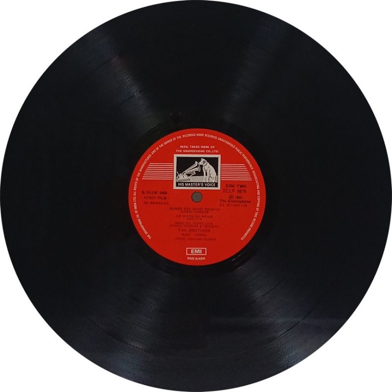 Oh Bewafaa - ECLP 5679 - (80-85%) - CR - Bollywood LP Vinyl