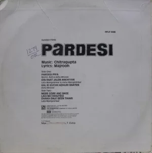 Pardesi - HFLP 3586 - (85-90%) - Bollywood LP Vinyl