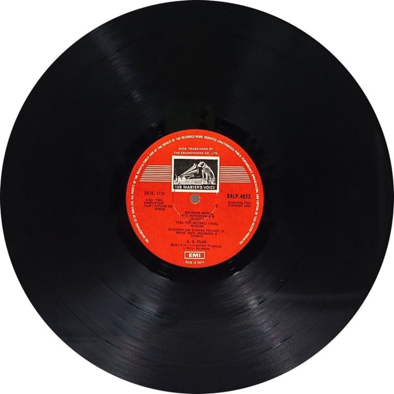 Pathar Ke Sanam - EALP 4052 - Bollywood LP Vinyl