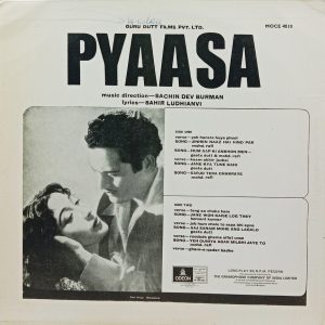 Pyaasa - MOCE 4010 - (90-95%) - Bollywood Rare LP Vinyl