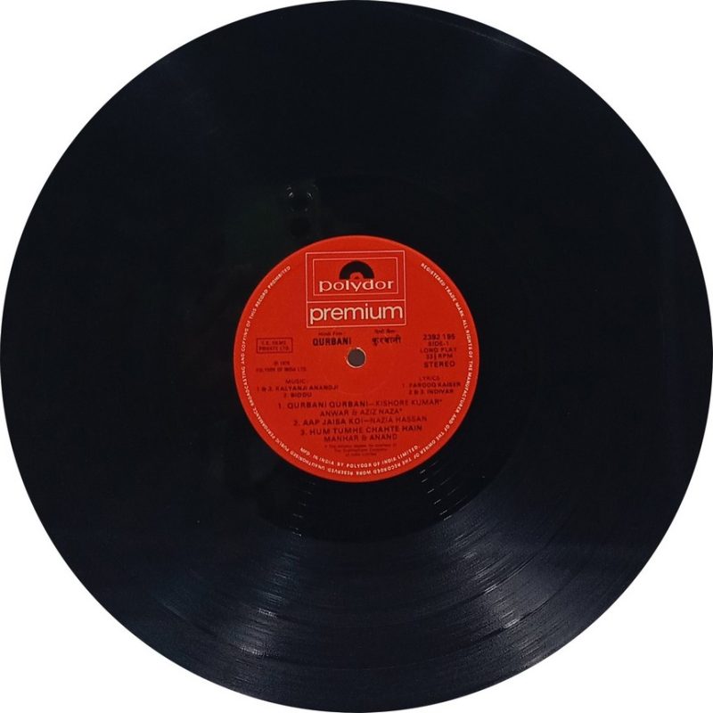 Qurbani - 2392 195 - (85-90%) - CBF - Bollywood LP Viny