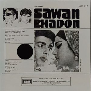 Sawan Bhadon - ECLP 5415 - (90-95%) - CR - Bollywood LP Vinyl