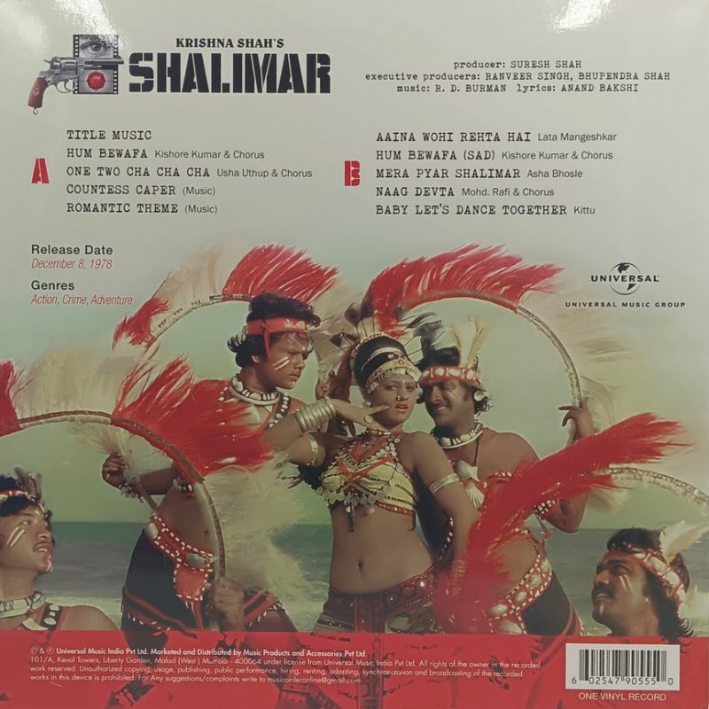 Shalimar - 006025 479 05550 - New Release Hindi LP Vinyl