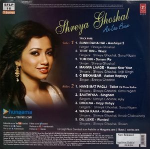 Shreya Ghoshal - At Its Best - SFLP 16 - New Release Hindi LP Vinyl