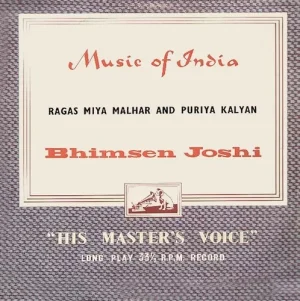 Bhimsen Joshi - Music Of India - ECLP 2253 - HMV Colour Label - Cover Reprinted - LP Record