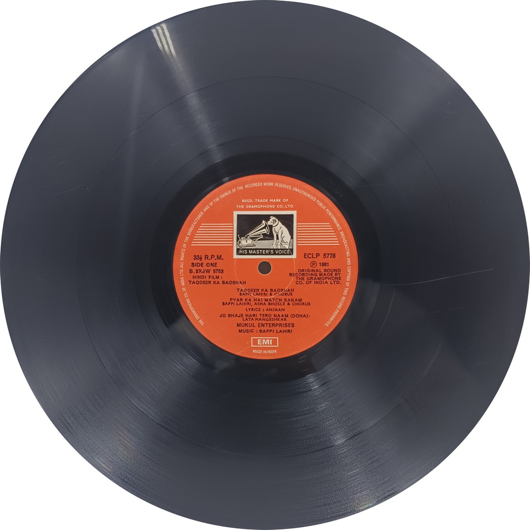 Taqdeer Ka Badshah - ECLP 5778 - (Condition 80-85%) - Cover Reprinted - Cover Book Fold - Bollywood LP Vinyl Record Taqdeer Ka Badshah - ECLP 5778 - (Condition 80-85%) - Cover Reprinted - Cover Book Fold - Bollywood LP Vinyl Record