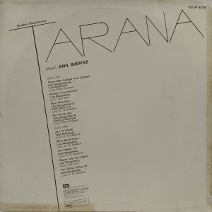 Tarana - ECLP 5779 - (Condition 80-85%) - Bollywood LP Vinyl Record
