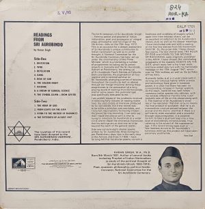 Readings from Sri Aurobindo EALP 1701 – HMV Colour Label – Dialogue And Speech LP Vinyl Record