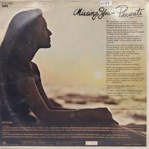 Parvati – Missing You – ECSD 2987 - Ghazals LP Vinyl Record