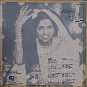 Lata Mangeshkar - Faraway Memories - EALP 4020 - (Condition 90-95%) - Bollywood LP Vinyl Record