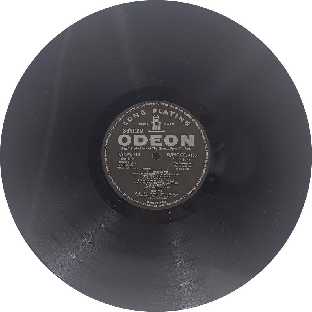 Abhimaan -D/MOCE 4183 - Bollywood Rare LP Vinyl Record Abhimaan -D/MOCE 4183 - Bollywood Rare LP Vinyl Record
