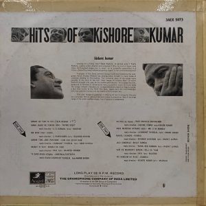 Kishore Kumar Hits Of - 3AEX 5073 - Film Hits LP Vinyl Record