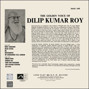 Dilip Kumar Roy - EALP 1347 – HMV Colour Label – Cover Reprinted - Bollywood LP Vinyl Record