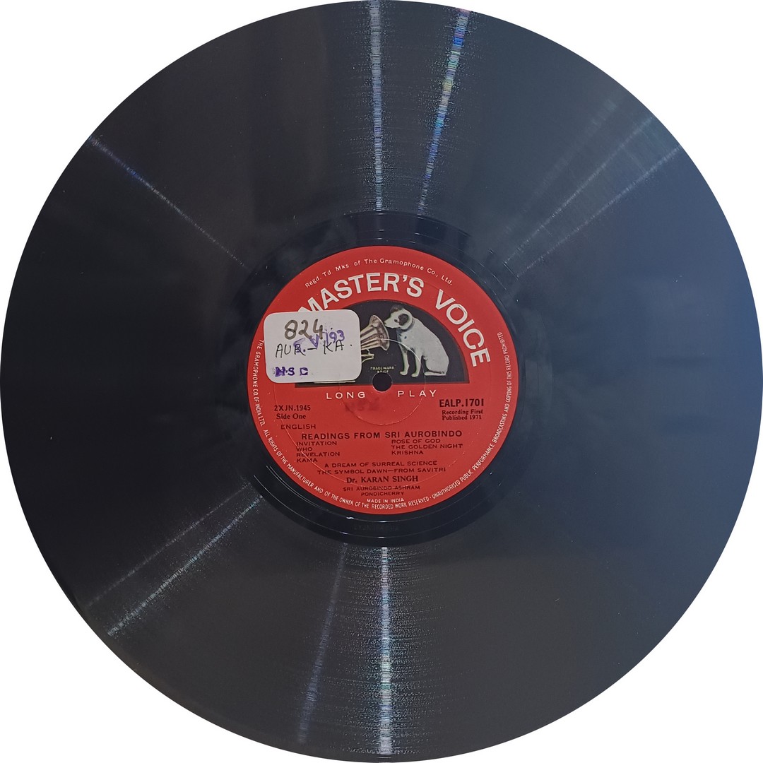Readings from Sri Aurobindo – EALP 1701- HMV Colour Label - Dialogues & Speech LP Vinyl Record Readings from Sri Aurobindo – EALP 1701- HMV Colour Label - Dialogues & Speech LP Vinyl Record