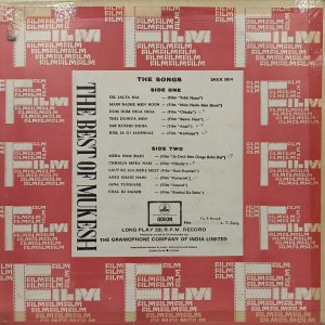 Mukesh - The Best Of - 3AEX 5014 - Film Hits LP Vinyl Record