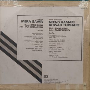 Mera Saaya & Neend Hamari Khwab Tumhare - 3AEX 5092 - Bollywood LP Vinyl Record