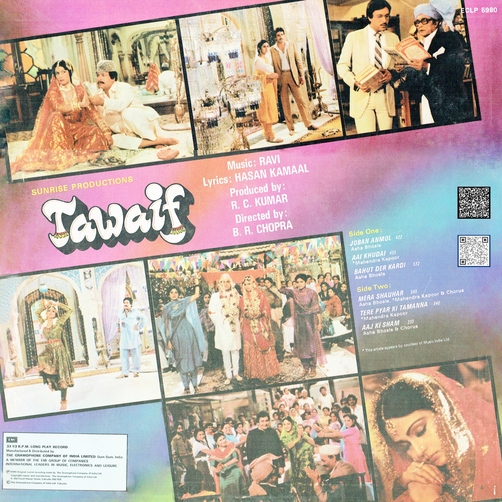 Tawaif - ECLP 5980 – CR - Bollywood LP Vinyl Record Tawaif - ECLP 5980 – CR - Bollywood LP Vinyl Record