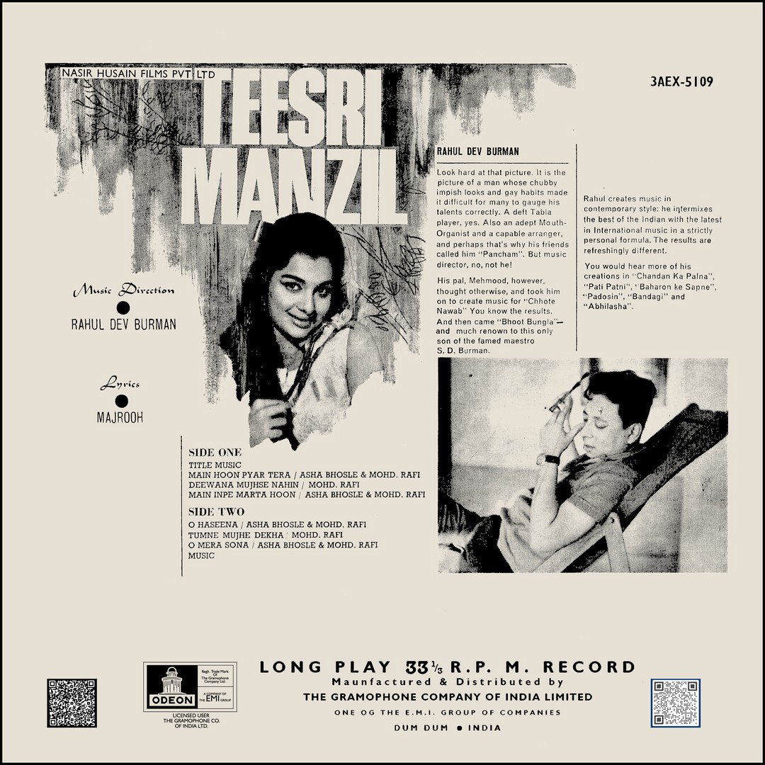 Teesri Manzil - 3AEX 5109 - Cover Reprinted - LP Record Teesri Manzil - 3AEX 5109 - Cover Reprinted - LP Record