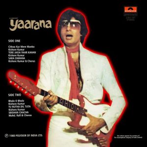 Yaarana – 2392 197 – (85-90%) – Cover Book Fold – Bollywood LP Vinyl