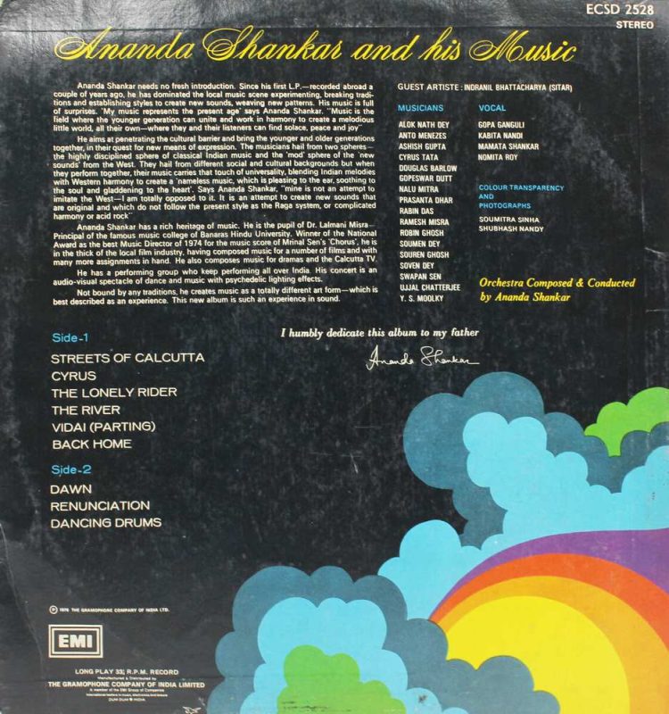 Ananda Shankar And His Music - ECSD 2528 - (Condition 85-90%) - Indian Classical Instrumental LP Vinyl Record Ananda Shankar And His Music - ECSD 2528 - (Condition 85-90%) - Indian Classical Instrumental LP Vinyl Record