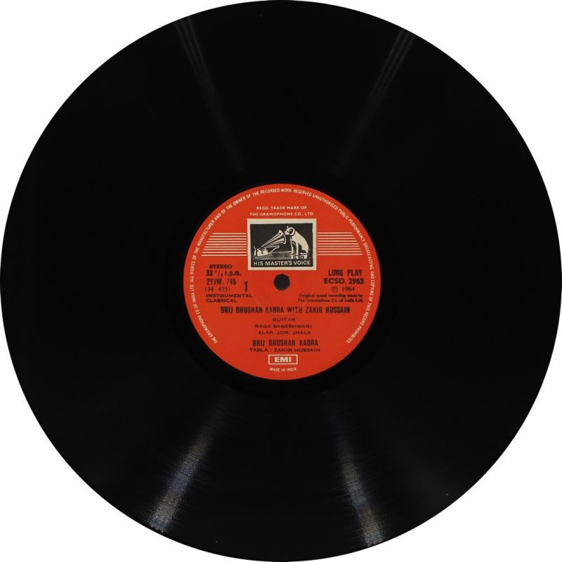 Brij Bhushan With Zakir - ECSD 2963- (Condition - 90-95%) - Classical Instrumental LP Vinyl Record Brij Bhushan With Zakir - ECSD 2963- (Condition - 90-95%) - Classical Instrumental LP Vinyl Record
